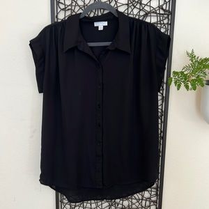 Black button down blouse